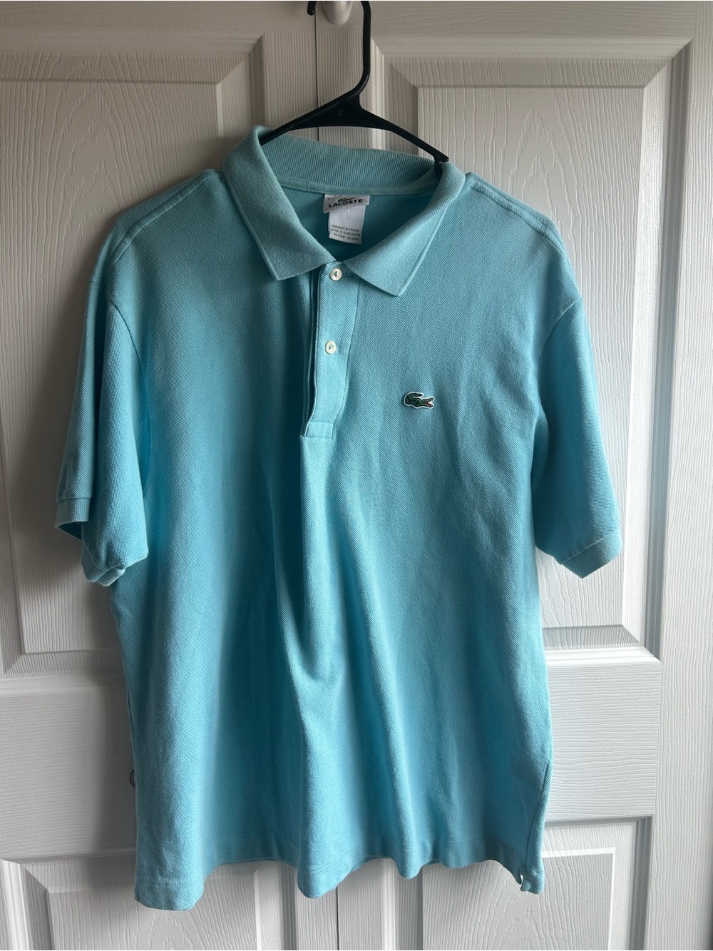 Lacoste Men's Polo Shirt in Light Aqua Blue